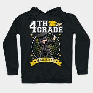 Dabbing Graduation Boys 4th Grade Nailed It Class Of 2024 Hoodie